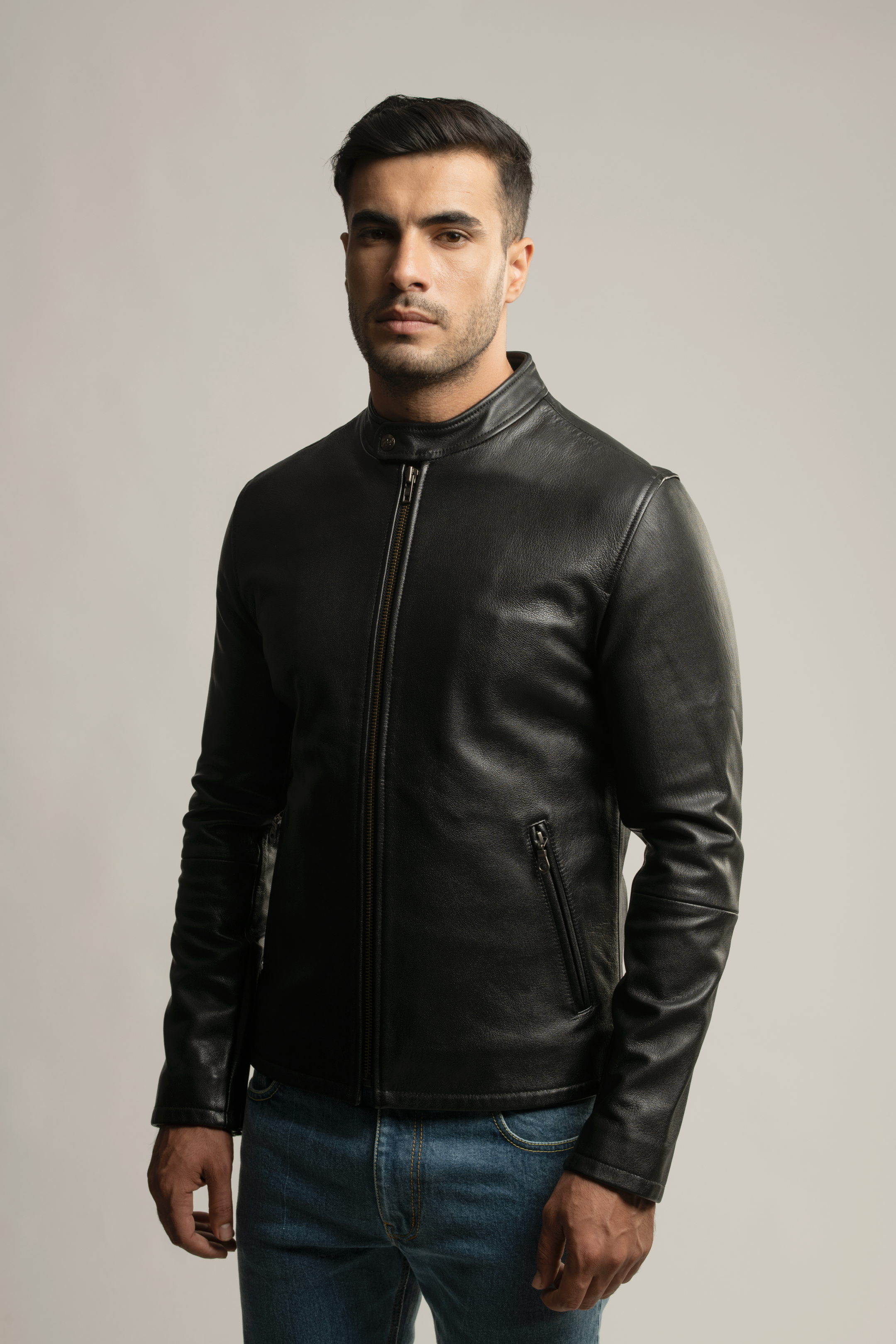 last nest LEATHER ROSE RIDERS JACKET
