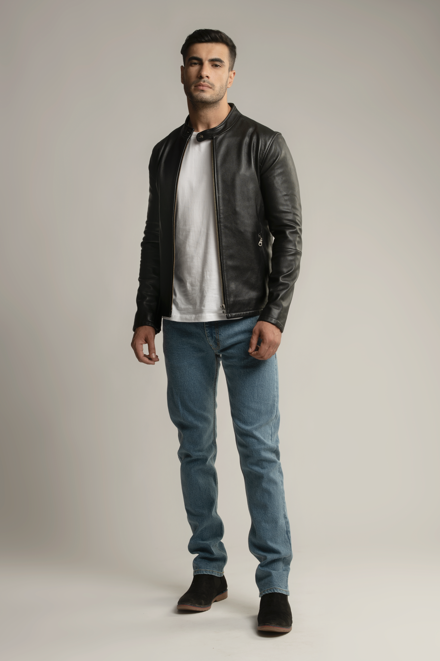 Selvedge Denim Slim Tapered Jeans- Light Blue
