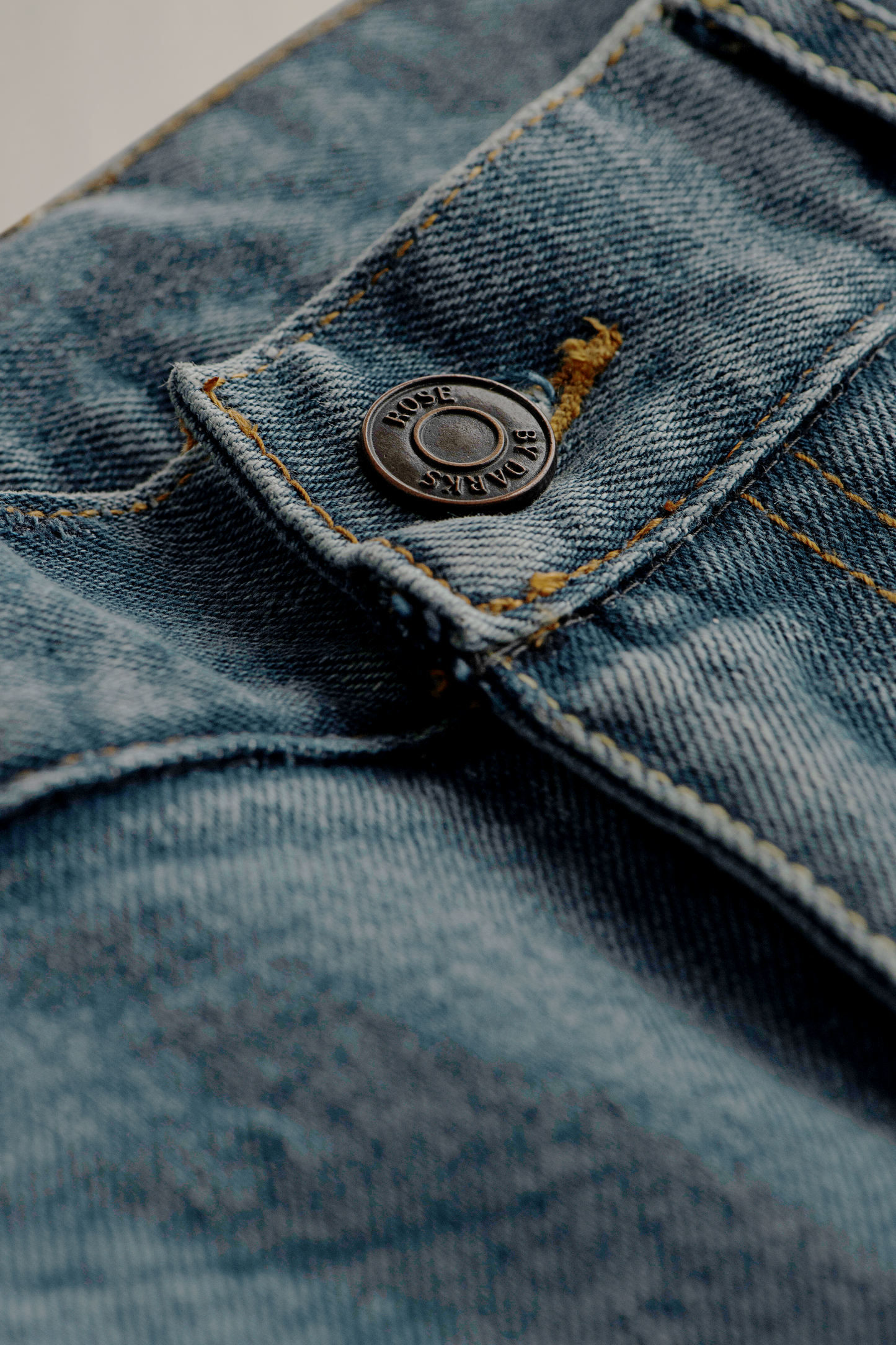 Selvedge Denim Slim Straight Jeans- Light Blue