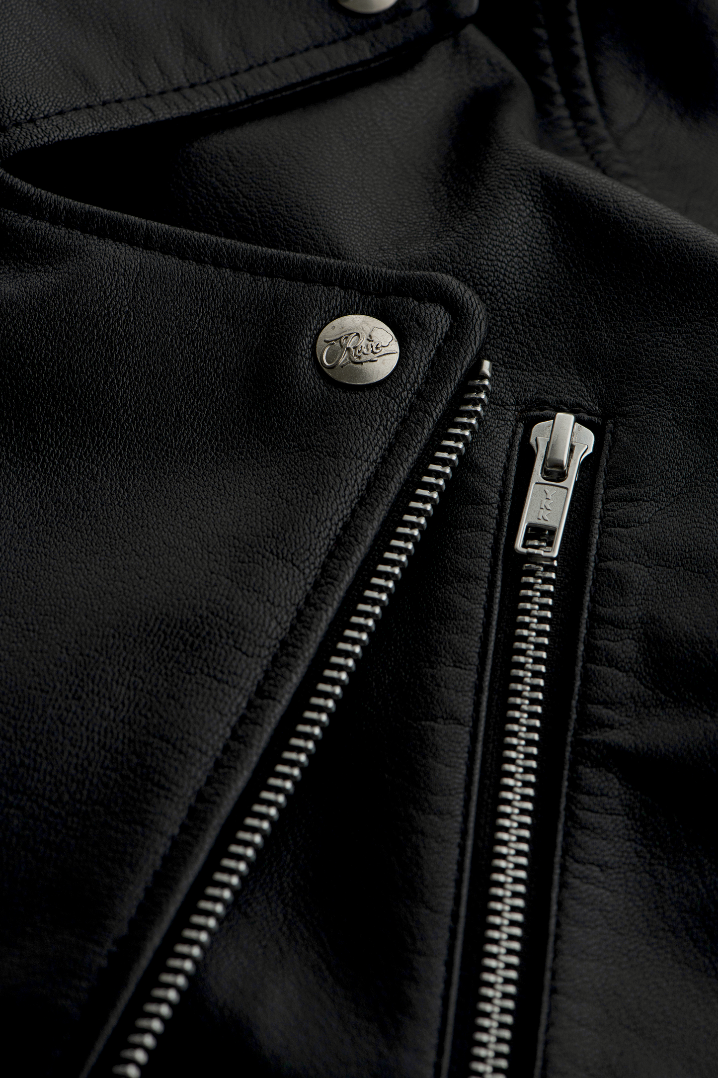 The Biker Nappa Leather Jacket- Black