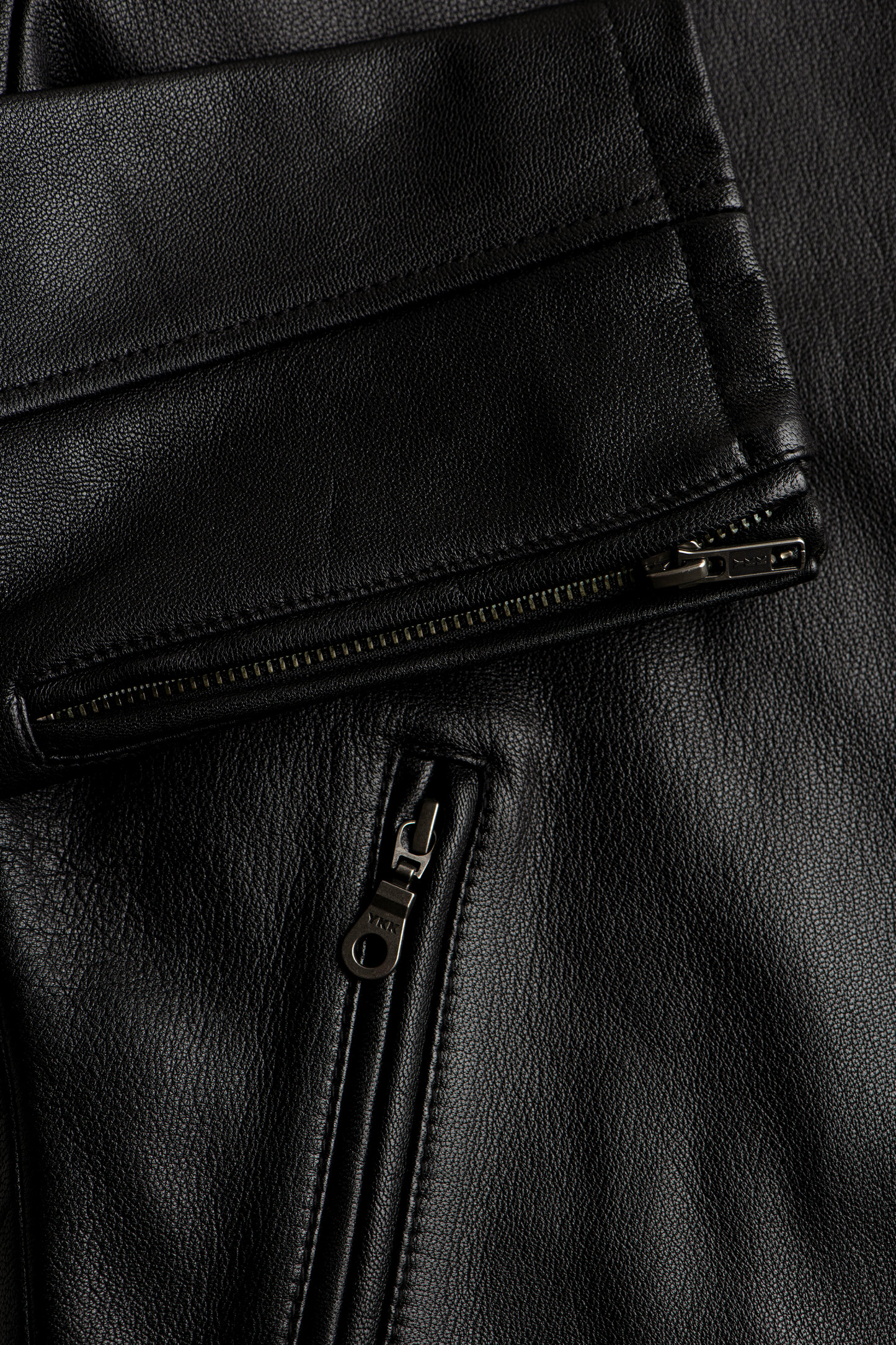 The Racer Nappa Leather Jacket- Black