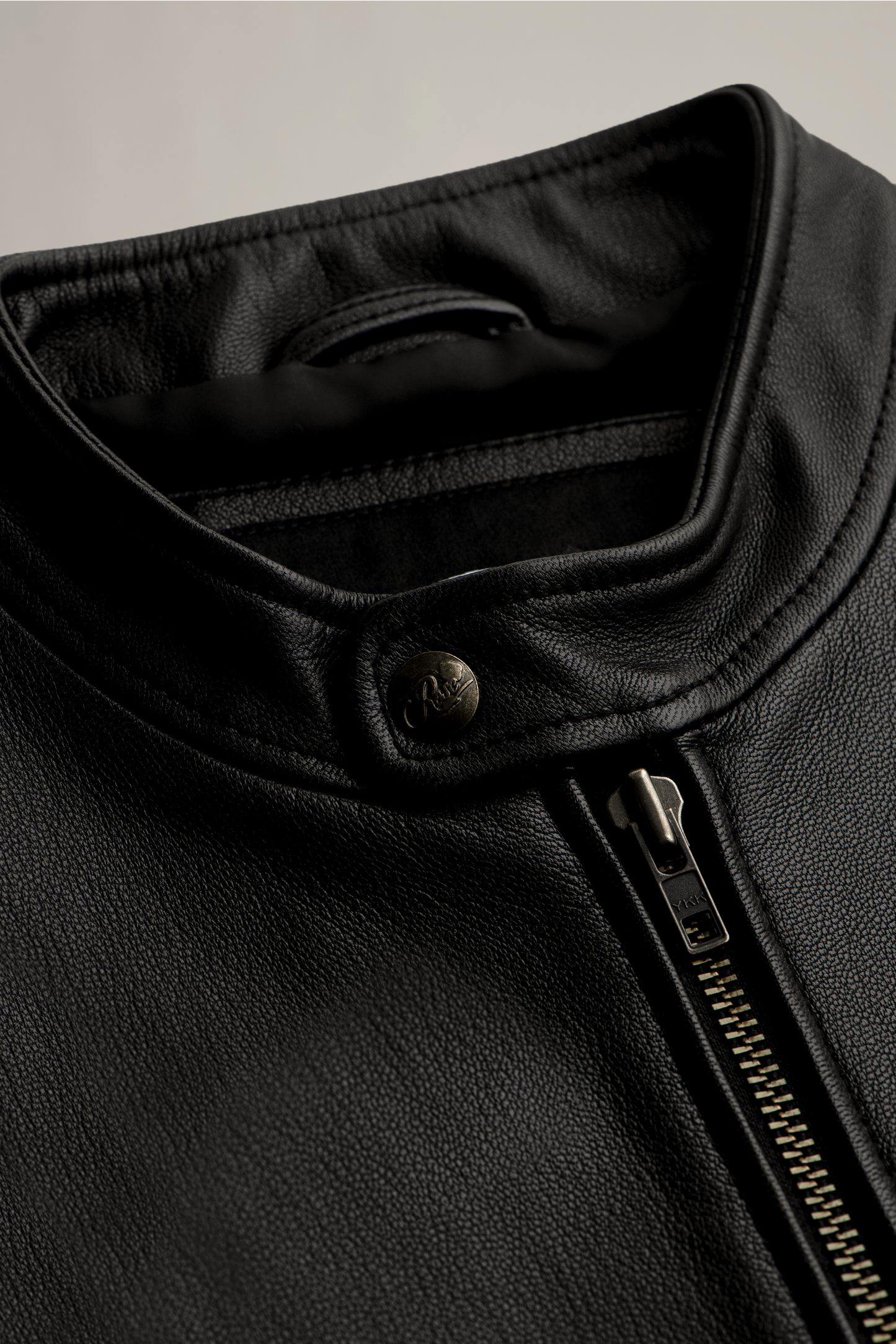 The Racer Nappa Leather Jacket- Black