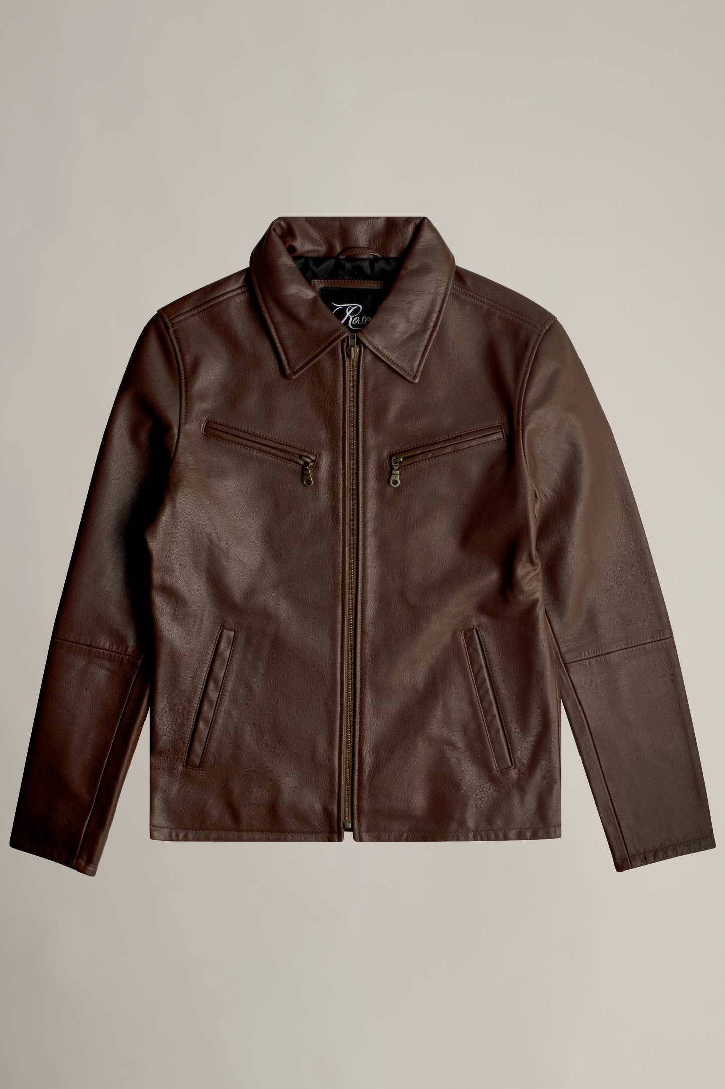 The Classic Nappa Leather Jacket- Tan