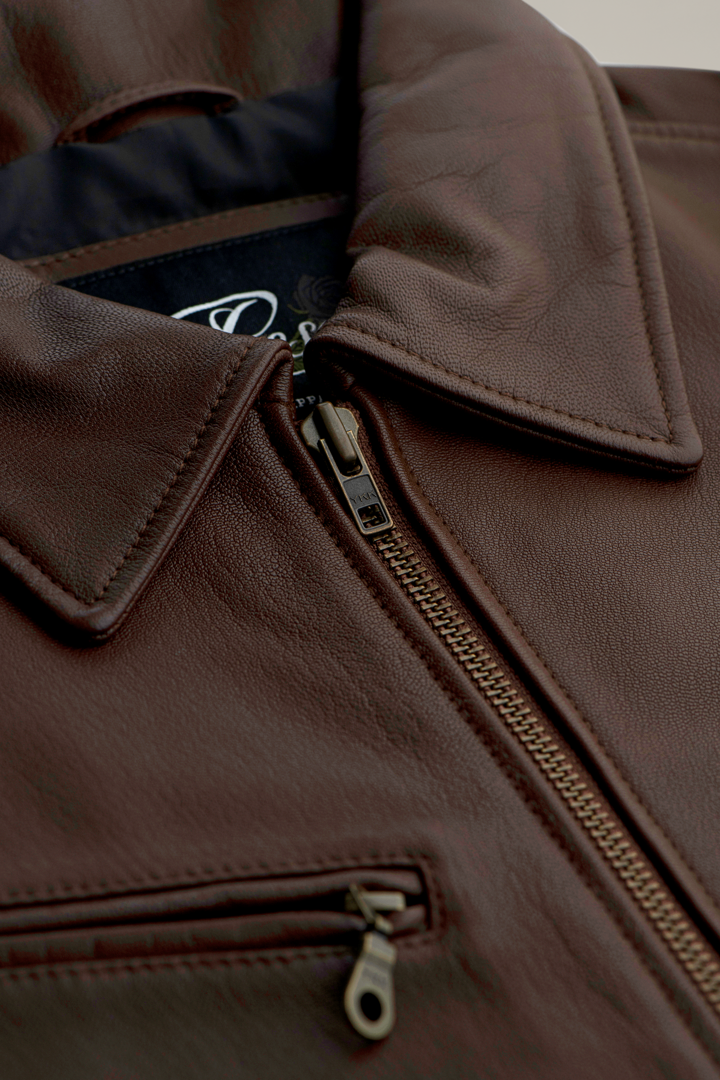 The Classic Nappa Leather Jacket- Tan