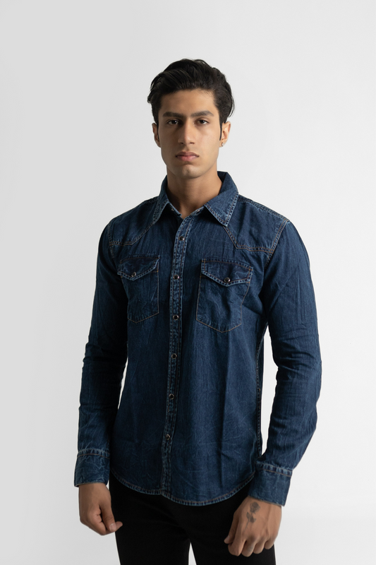 Denim Shirt-Indigo