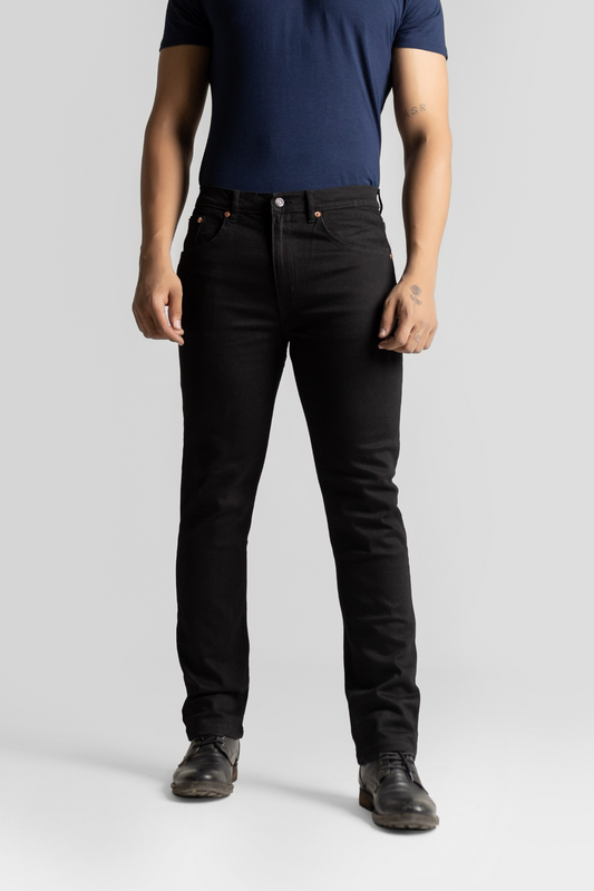 Denim  Straight Jeans - Black