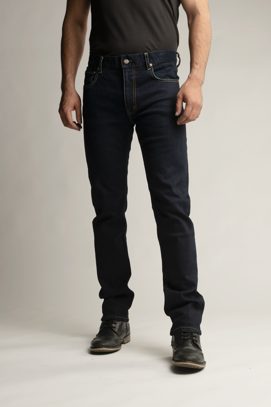 Selvedge Denim Slim Straight Jeans- Indigo