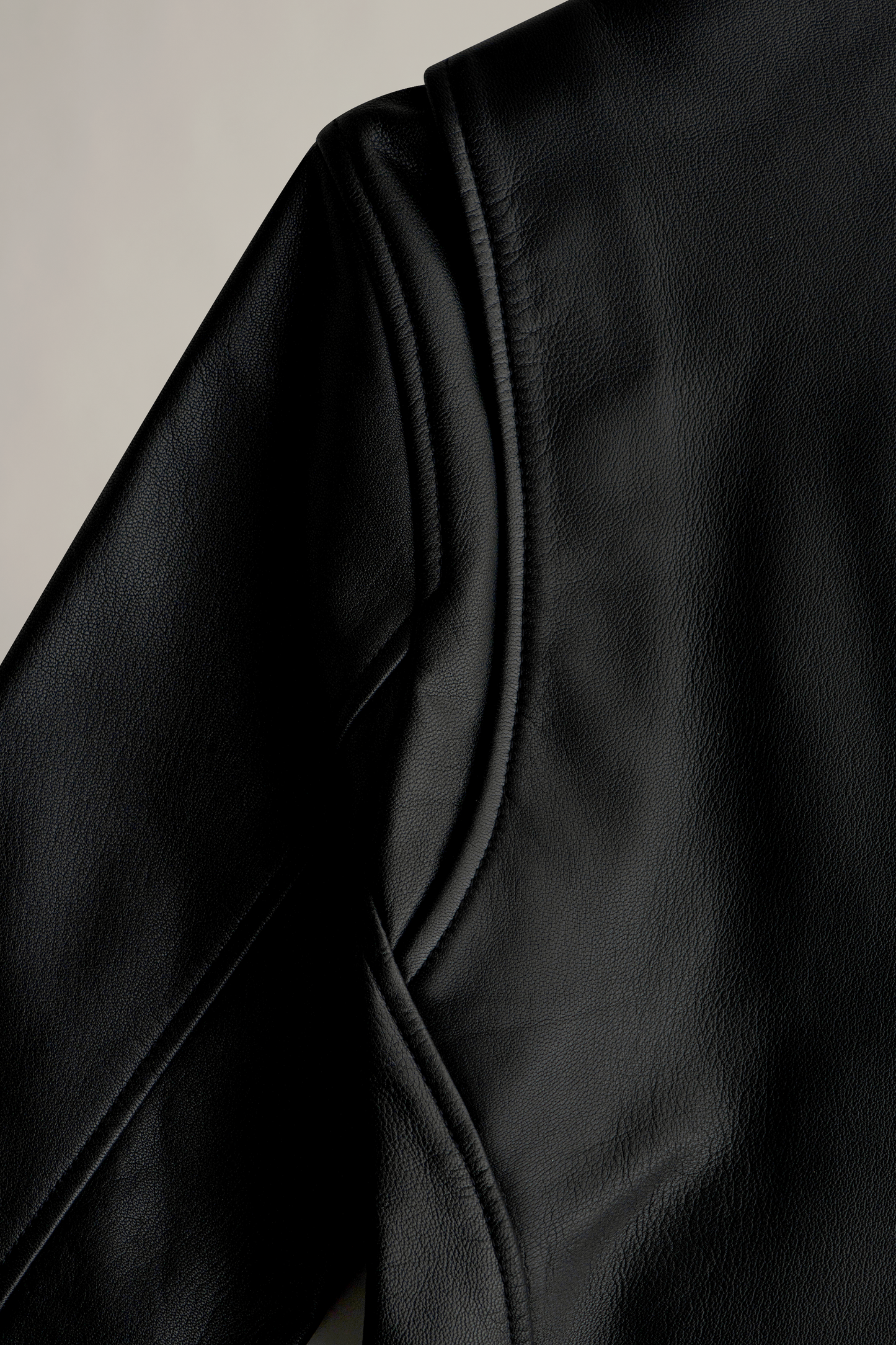 The Biker Nappa Leather Jacket- Black