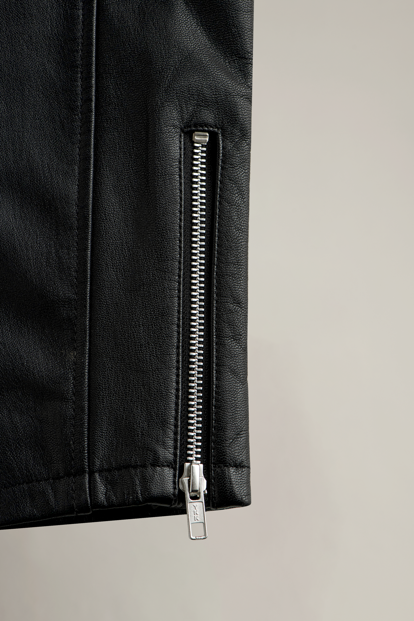 The Biker Nappa Leather Jacket- Black