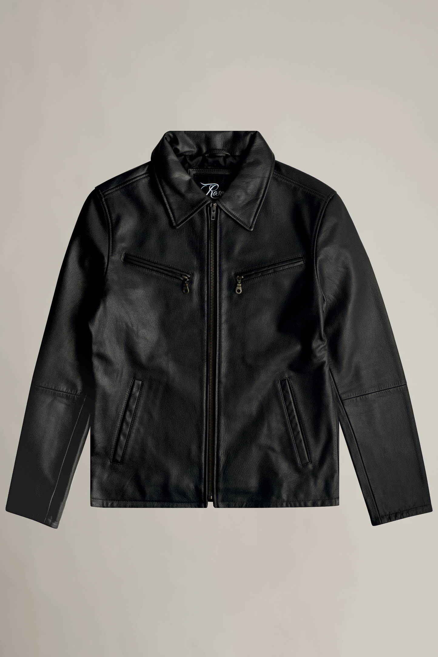 The Classic Nappa Leather Jacket- Black