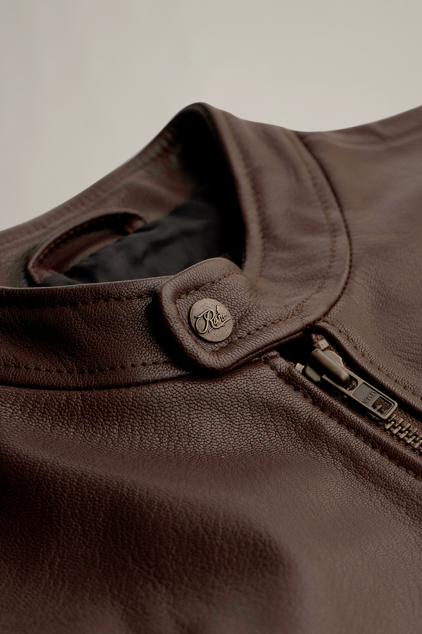The Racer Nappa Leather Jacket- Tan